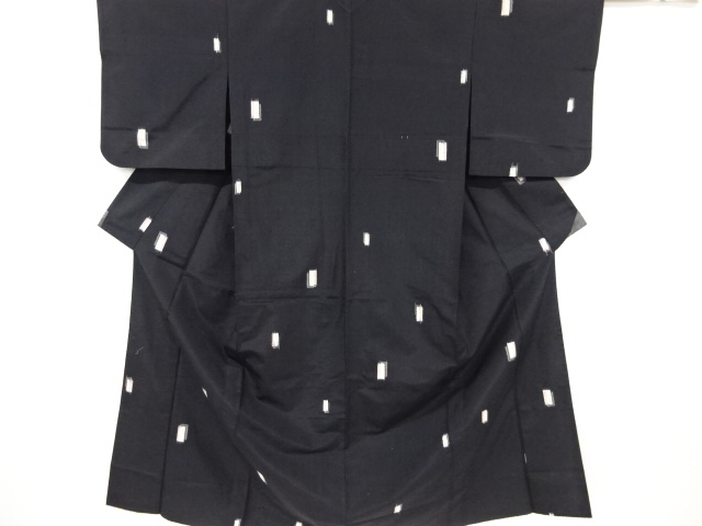 JAPANESE KIMONO / HITOE KIMONO / SILK / HAND WOVEN TSUMUGI / TANZAKU PATTERN